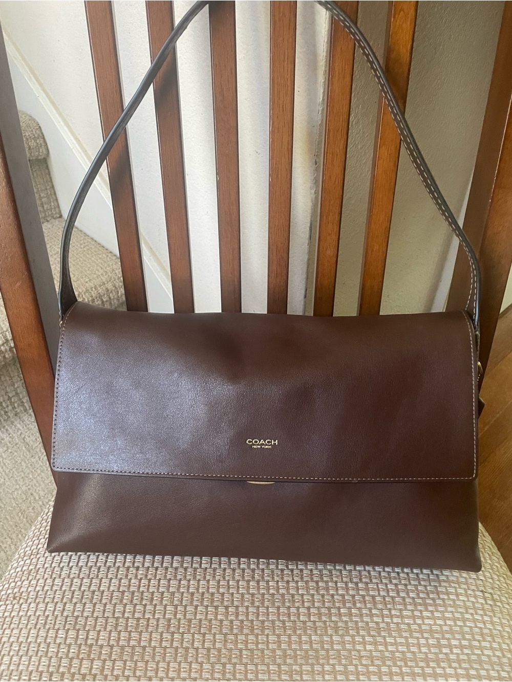 Coach Chelsea 36 Maple Brown Leather Shoulder Bag
